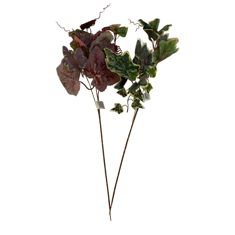 Ramo con foglie di vite uva assortiti, 2pz.