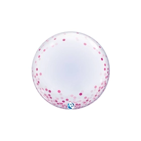 Palloncino Deco Bubble Confetti Dots Takara 24"-(61cm), 1pz.