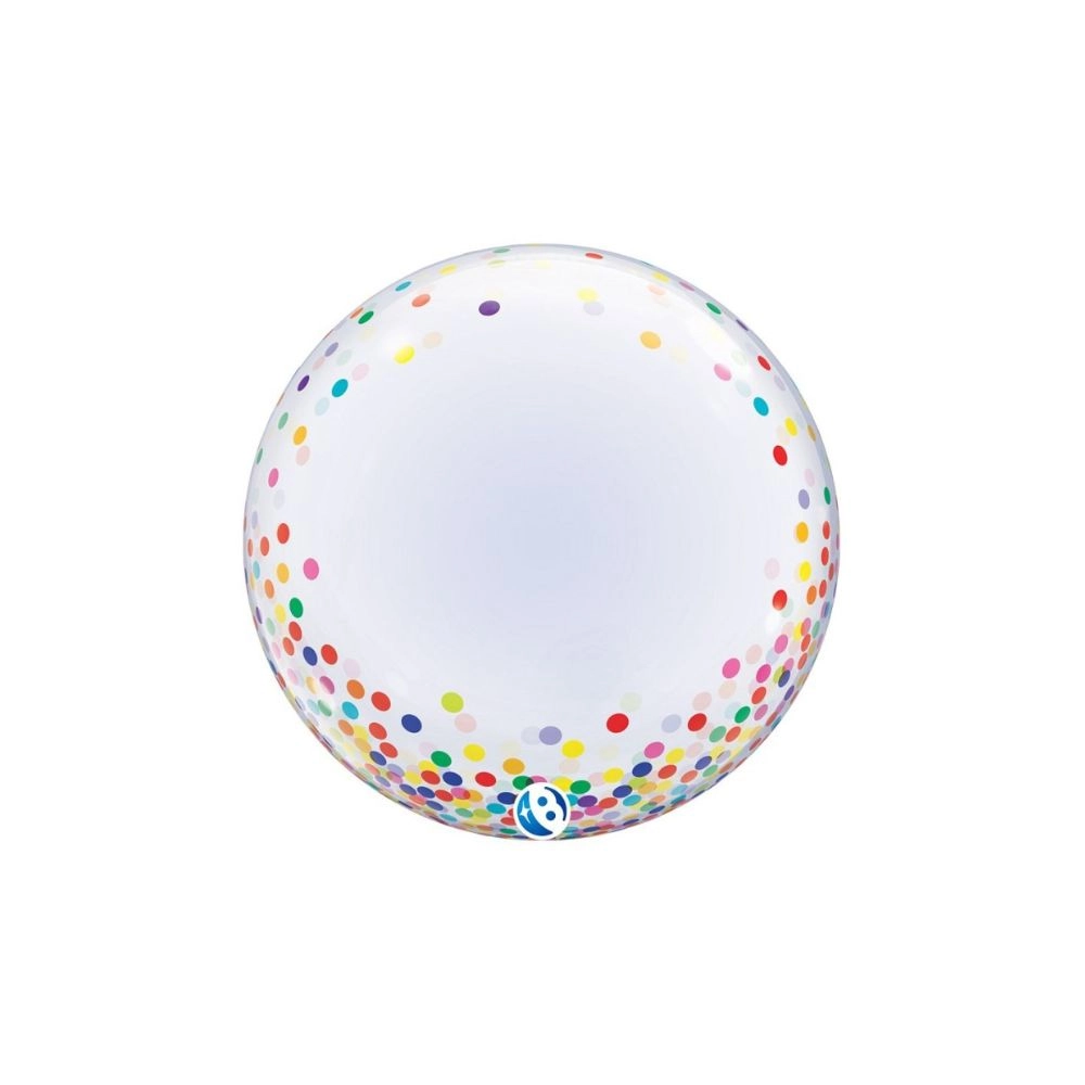 Palloncino Deco Bubble Confetti Dots Takara 24"-(61cm), 1pz.