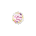 Palloncino Mylar 4" (10cm) Happy Mother's Day Tondo Fiori 5pz
