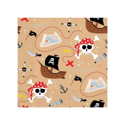 Tovaglioli di Carta Pirata 2 Veli 33x33cm - 20pz