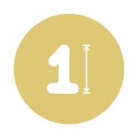 Numeri Champagne Mini 14''-35cm