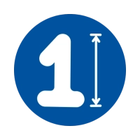 Numeri Blu super 40''-101cm