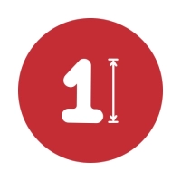 Numeri Rossi mini 14''-35cm